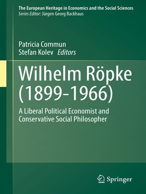 cover image of Wilhelm Röpke (1899–1966)